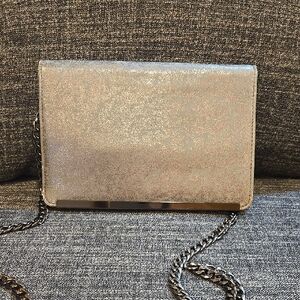 Silver Chain Clutch